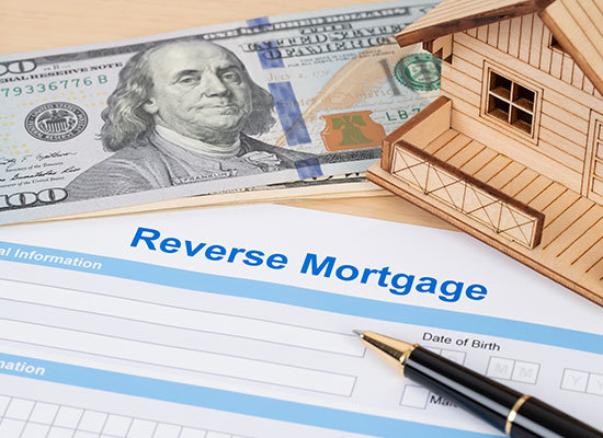 form displaying the words 'Reverse Mortgage'