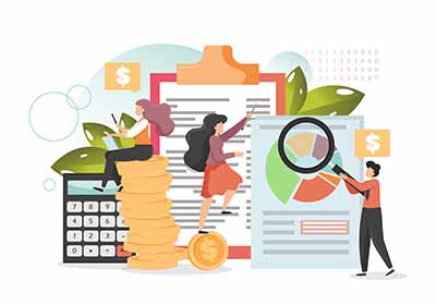 Graphic of women budgeting