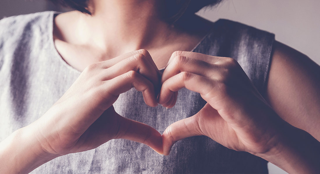 Hands in the shape of a heart