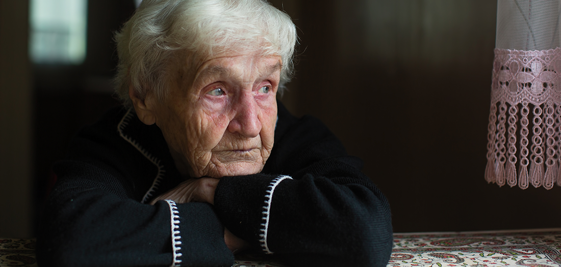 A senior woman contemplating her self-value and worth