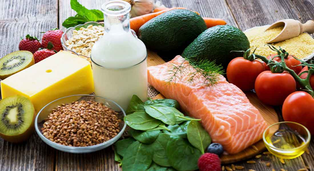 a plate of healthy foods for people over 50 years of age