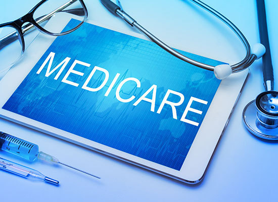 tablet with Medicare on the screen