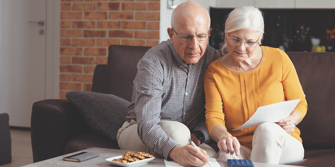 Senior couple planning their joint retirement funds