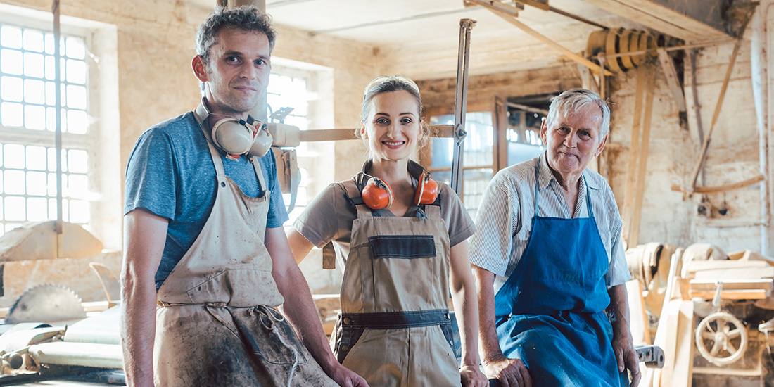 Multigenerational family business owners in a workshop