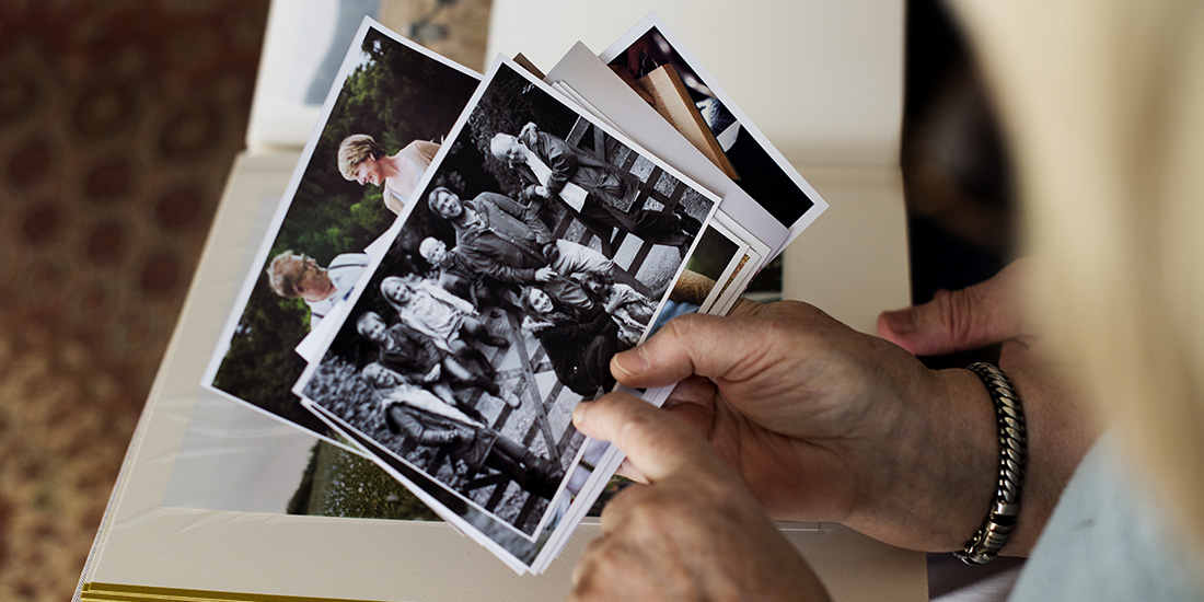 Looking over old photos of family