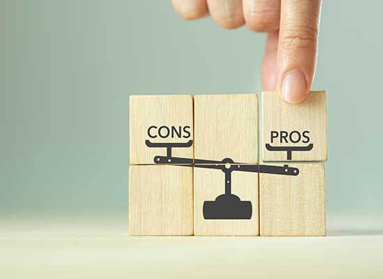 Pros and cons blocks
