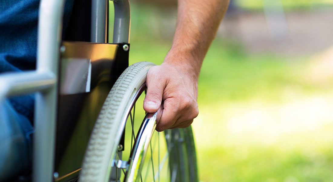 Senior in a wheelchair