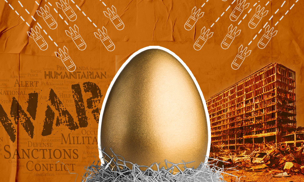 golden egg in a nest