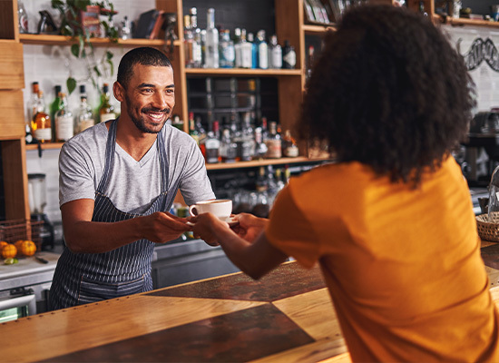 someone buying a coffee